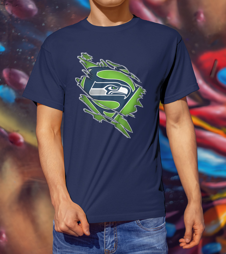 Seahawks Super Logo Emblem T-Shirt