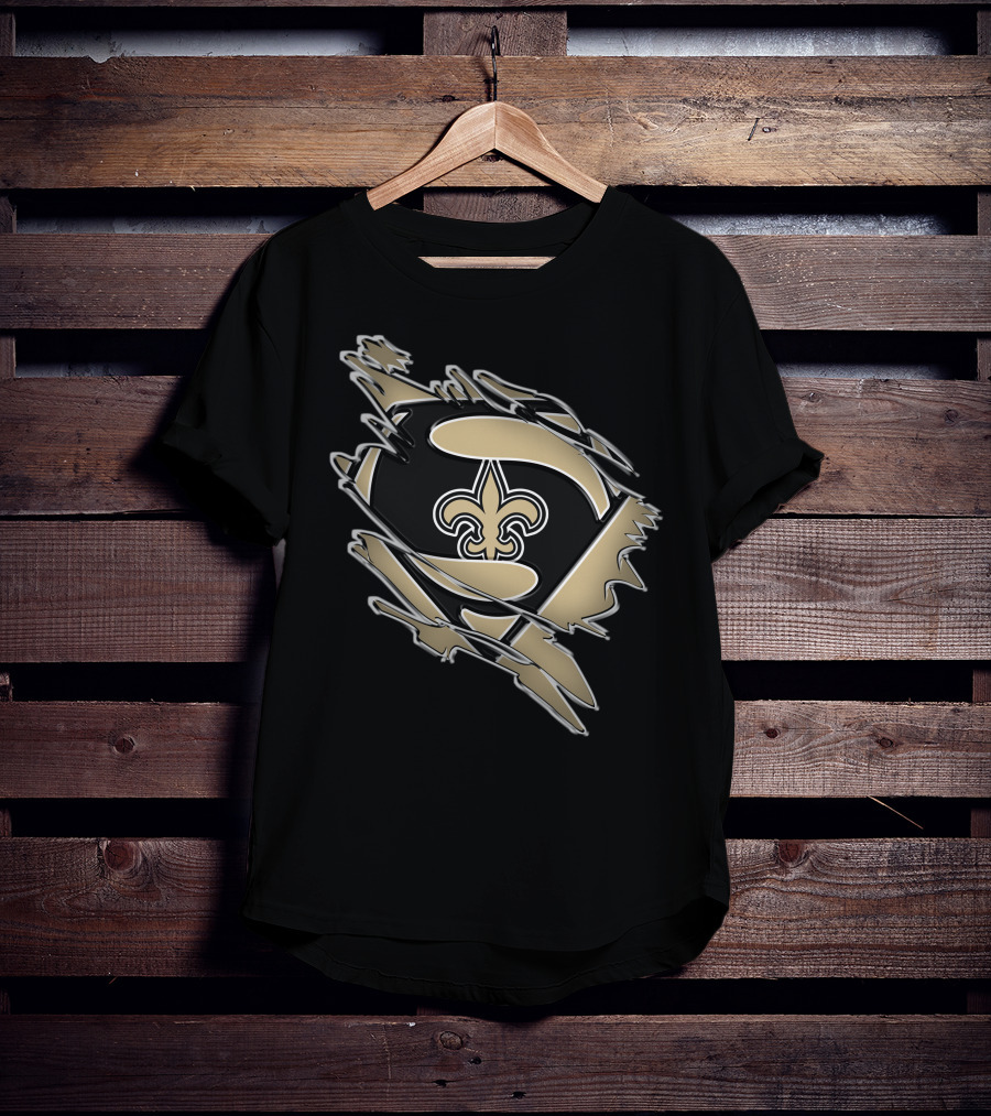 Fleur-de-Lis Superhero Emblem Saints T-Shirt