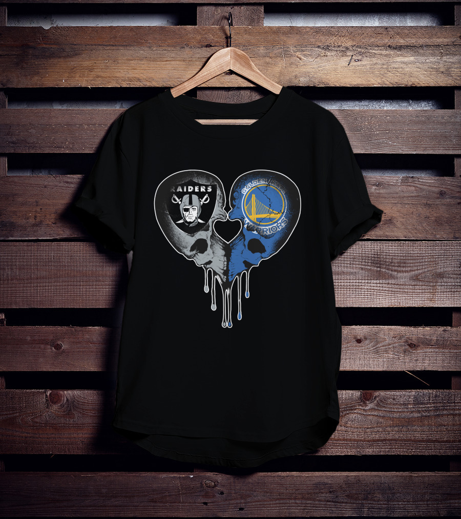 Raiders Warriors Heart Skull Fusion T-Shirt