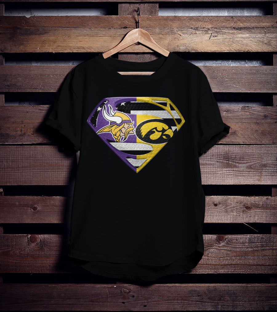 Vikings Hawkeyes Crossover Emblem Spm T-Shirt