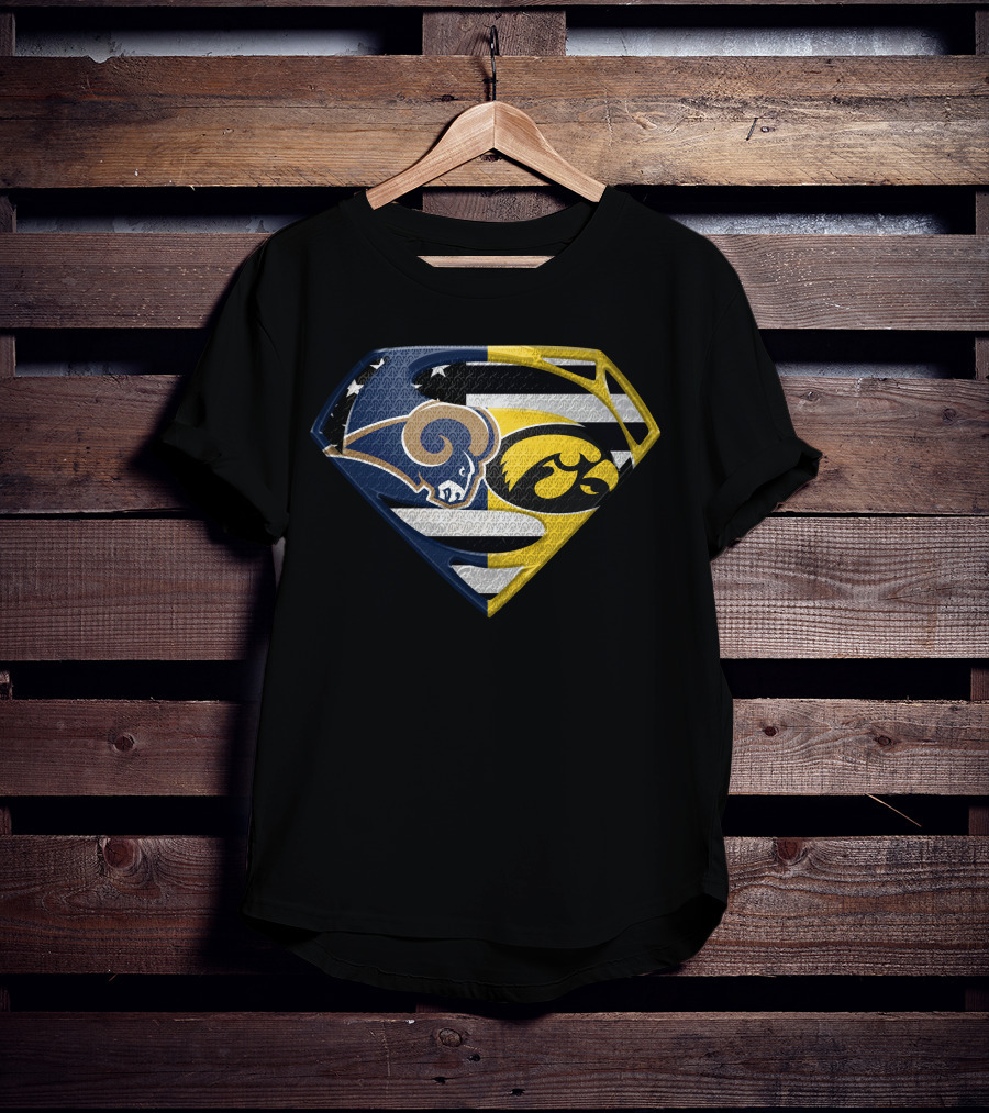 Los Angeles Rams Iowa Hawkeyes Superhero Mashup Spm T-Shirt
