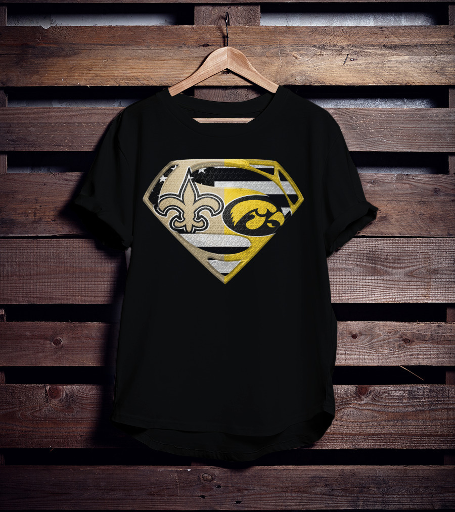 New Orleans Saints Iowa Hawkeyes Super Shield Spm T-Shirt
