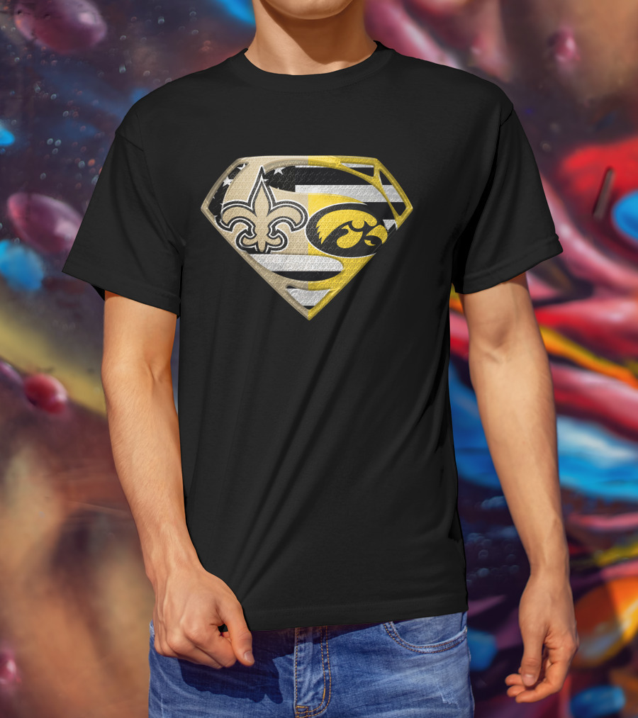 New Orleans Saints Iowa Hawkeyes Super Shield Spm T-Shirt
