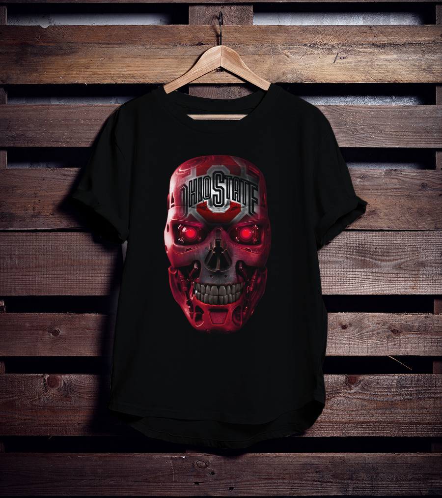 Ohio State Skull Red Eyes T-Shirt