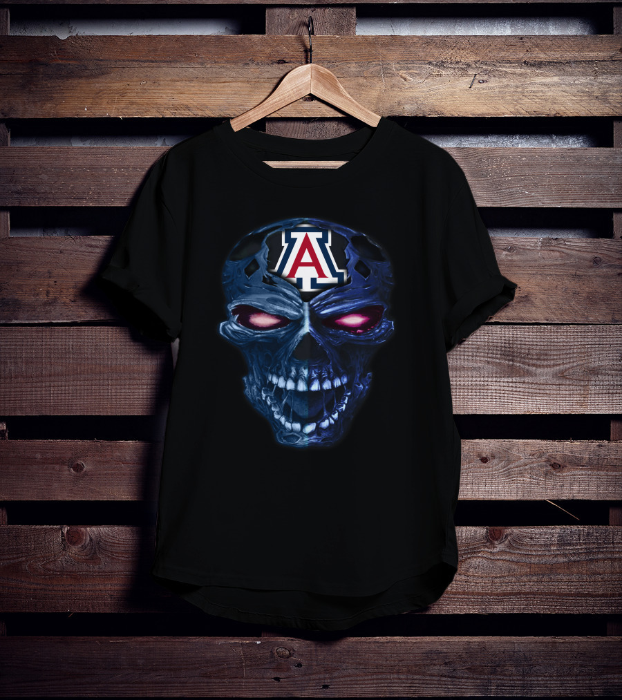 Arizona Wildcats Skull Logo Dark T-Shirt