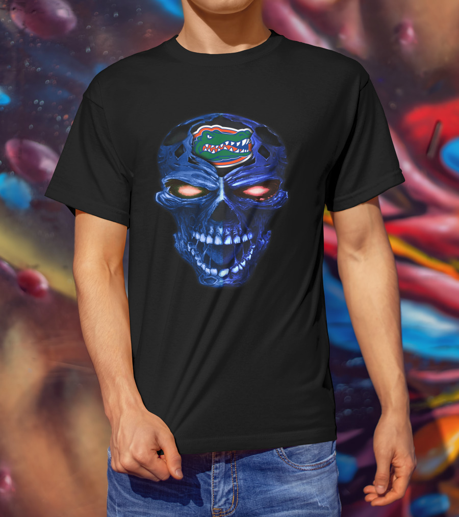 Florida Gators Skull Blue And Orange T-Shirt