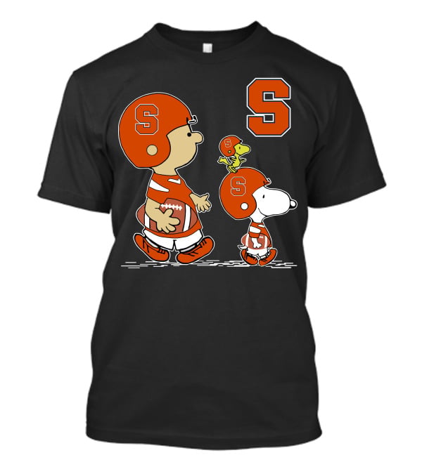 Syracuse Orange Charlie Brown And Snoopy Football T-Shirt
