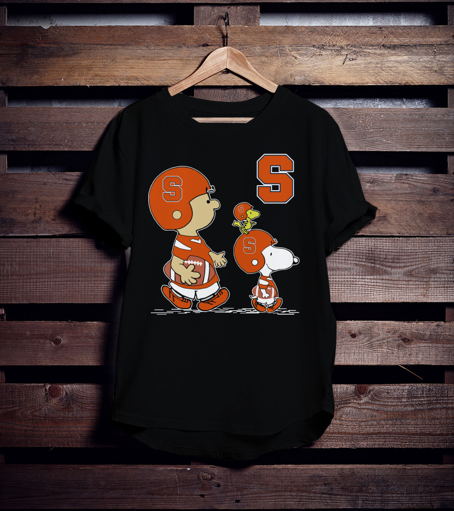 Syracuse Orange Charlie Brown And Snoopy Football T-Shirt