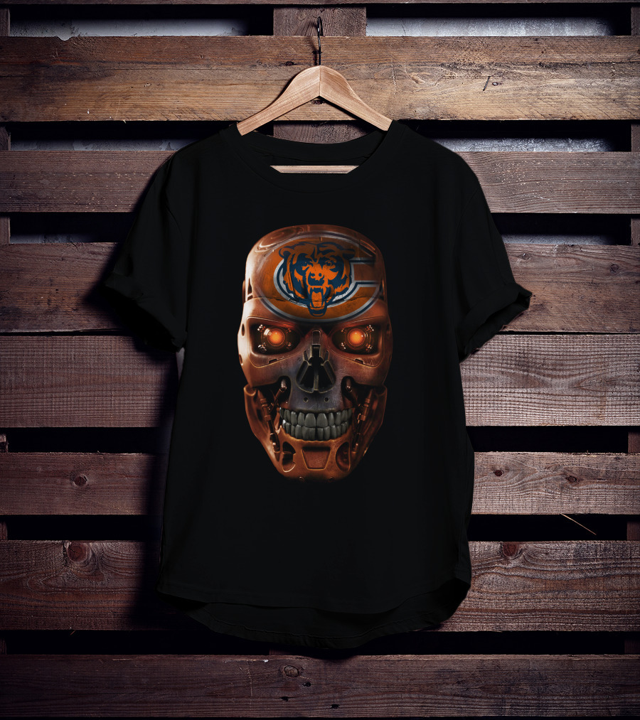 Chicago Bears Skull Terminator T-Shirt
