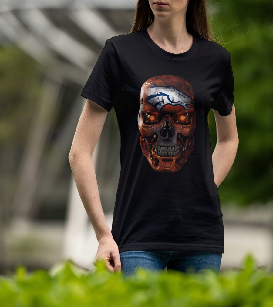 Broncos Skull Terminator Face T-Shirt