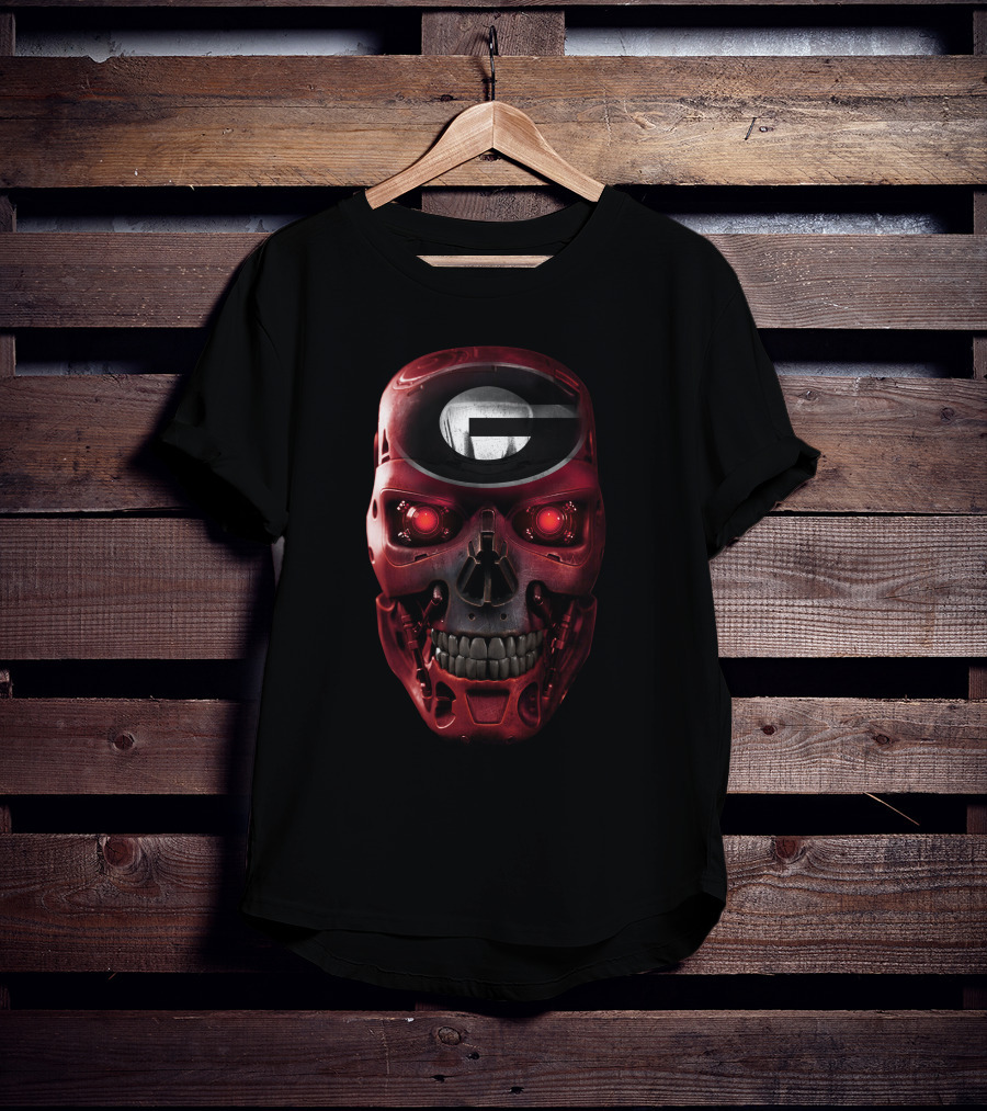 Georgia Bulldogs Skull Terminator T-Shirt