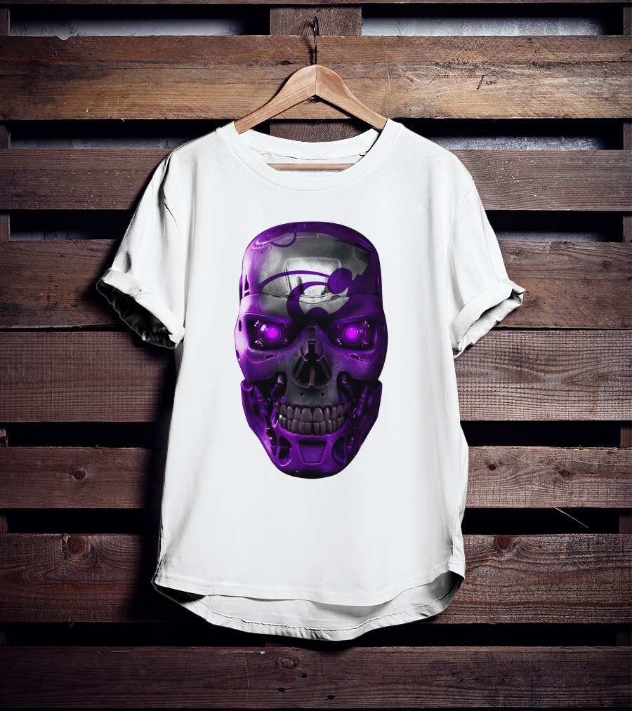 Kansas State Wildcats Purple Skull T-Shirt