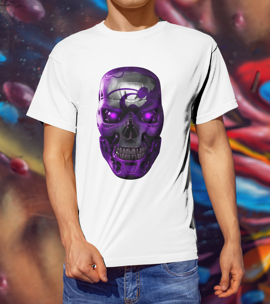 Kansas State Wildcats Purple Skull T-Shirt