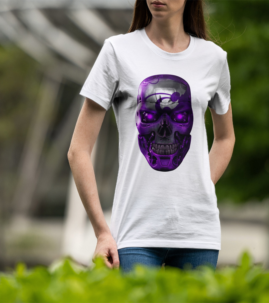 Kansas State Wildcats Purple Skull T-Shirt