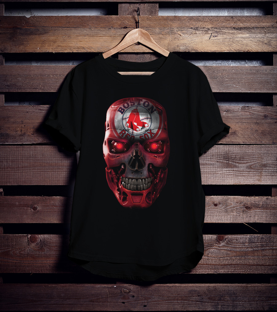 Boston Red Sox Skull Terminator T-Shirt