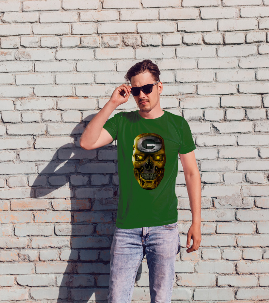Skull Packers With Green Bay Faceplate T-Shirt