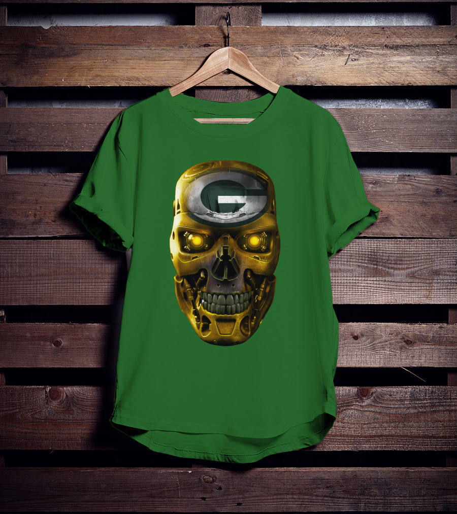 Skull Packers With Green Bay Faceplate T-Shirt