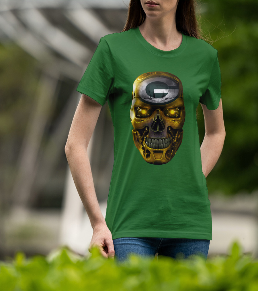 Skull Packers With Green Bay Faceplate T-Shirt