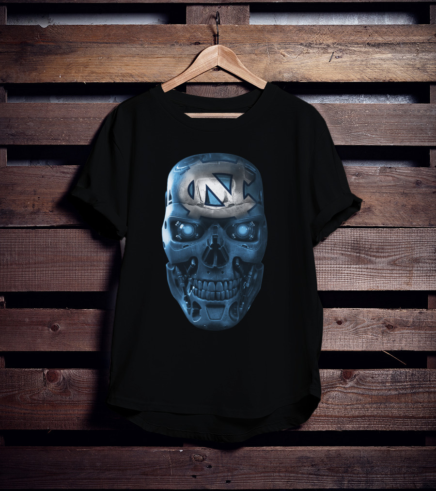 Skull Tarheels Terminator Inspired T-Shirt