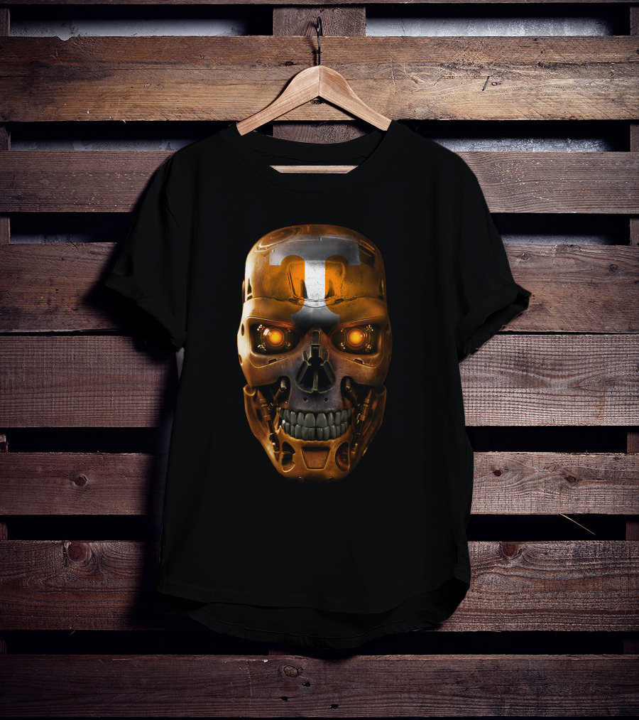 Skull Volunteers Terminator Tennessee Football Ai T-Shirt