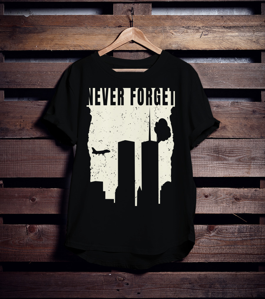 Never Forget 11Th Attacks Twin Towers Memorial T-Shirt