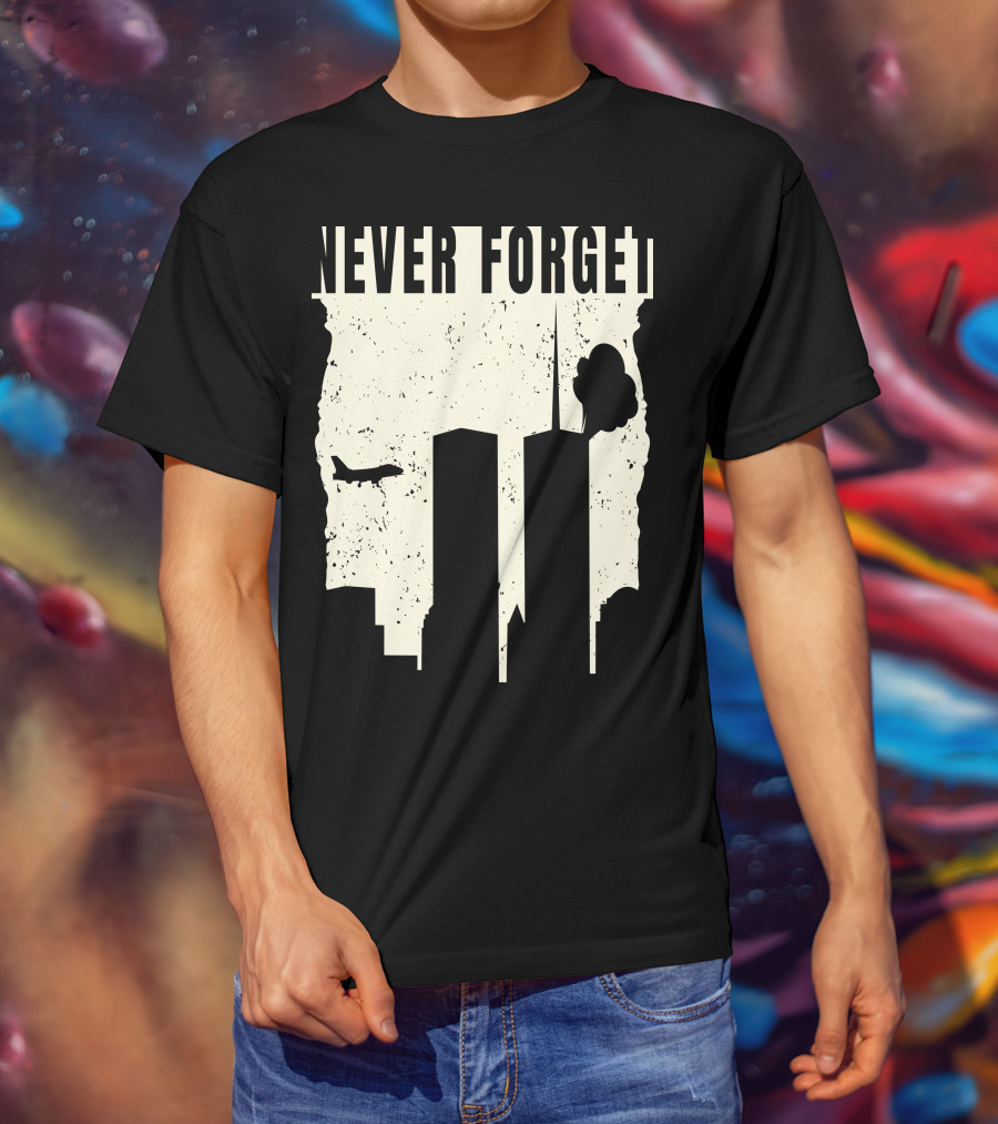 Never Forget 11Th Attacks Twin Towers Memorial T-Shirt