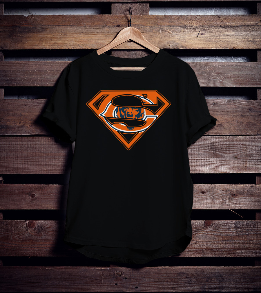 Superman Chicago Bears Logo Combination T-Shirt