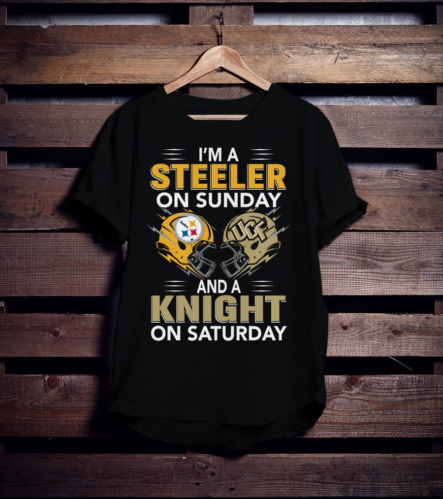 I'm A Steeler On Sunday And A Knight On Saturday Ucf Football Fan Gear T-Shirt