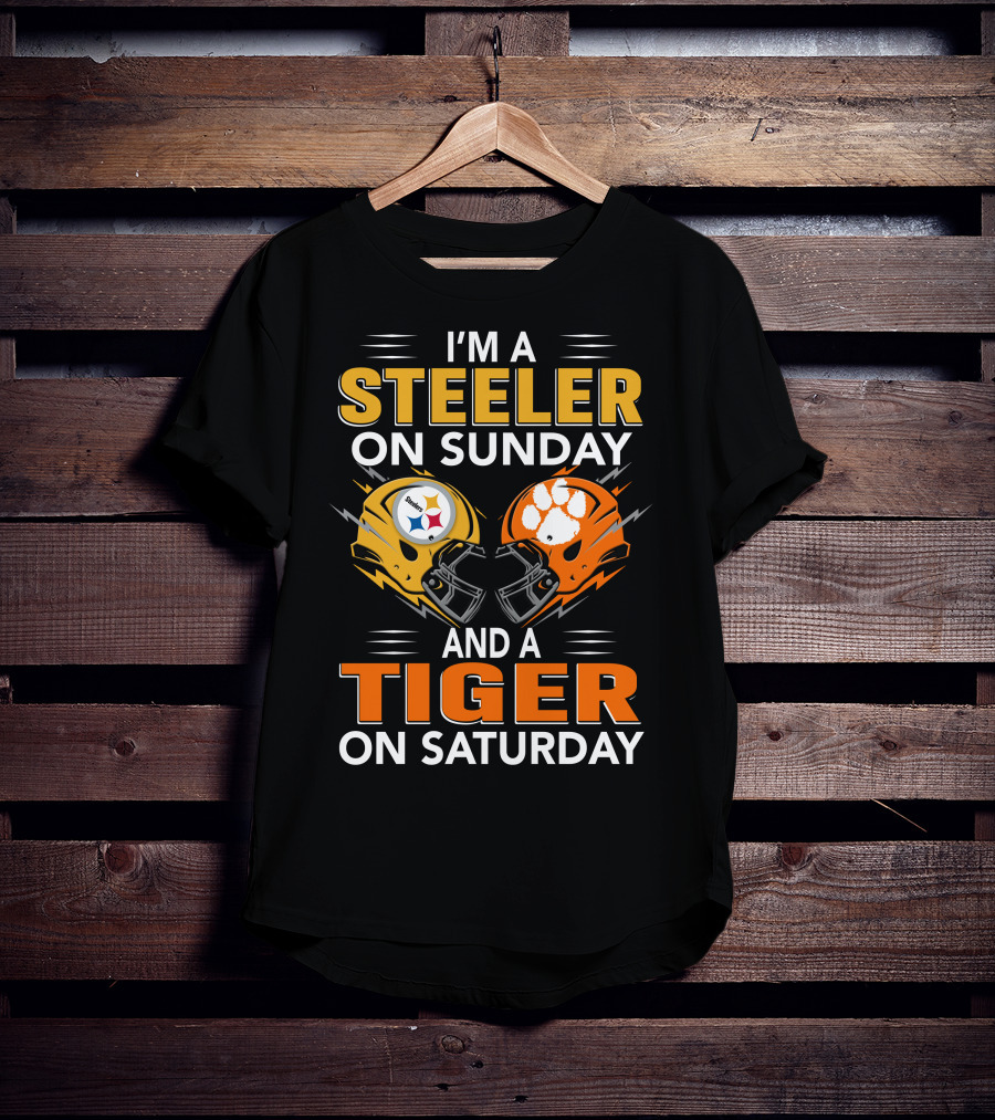 I'm A Steeler On Sunday And A Tiger On Saturday T-Shirt