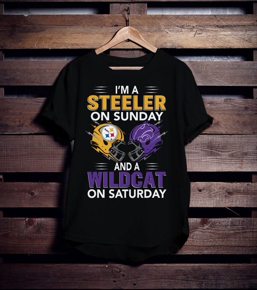I'm A Steeler On Sunday And A Wildcat On Saturday T-Shirt