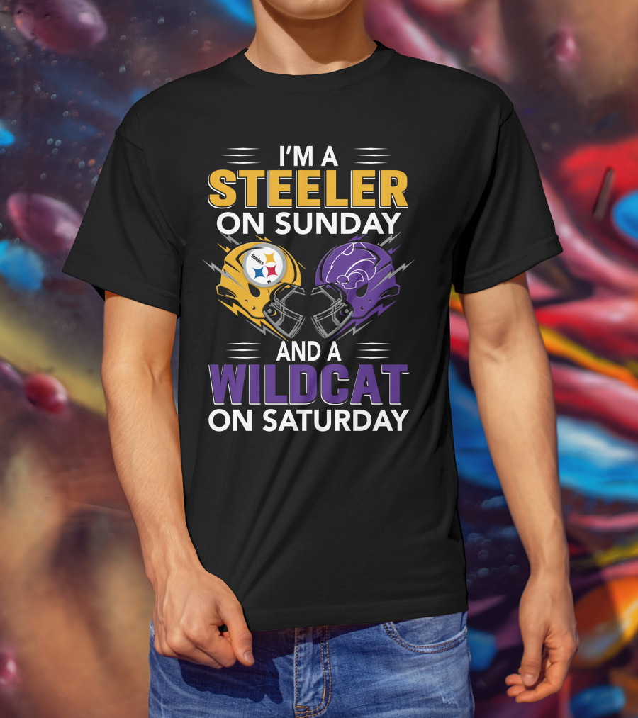 I'm A Steeler On Sunday And A Wildcat On Saturday T-Shirt