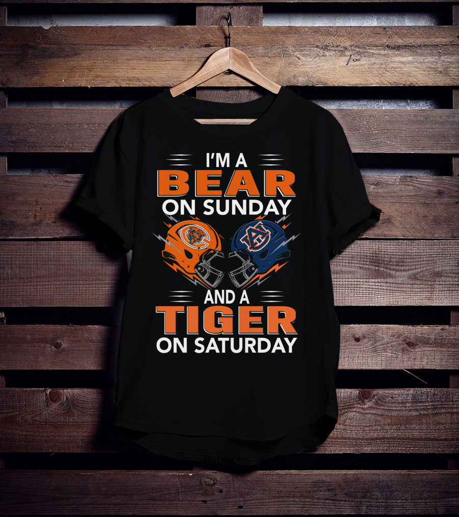 I'm A Bear On Sunday And A Tiger On Saturday Football Pride T-Shirt
