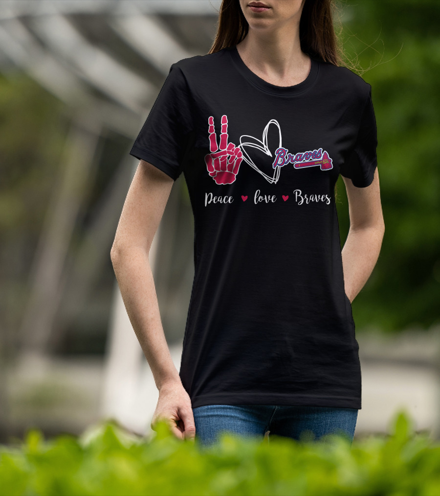 Peace Love Braves T-Shirt