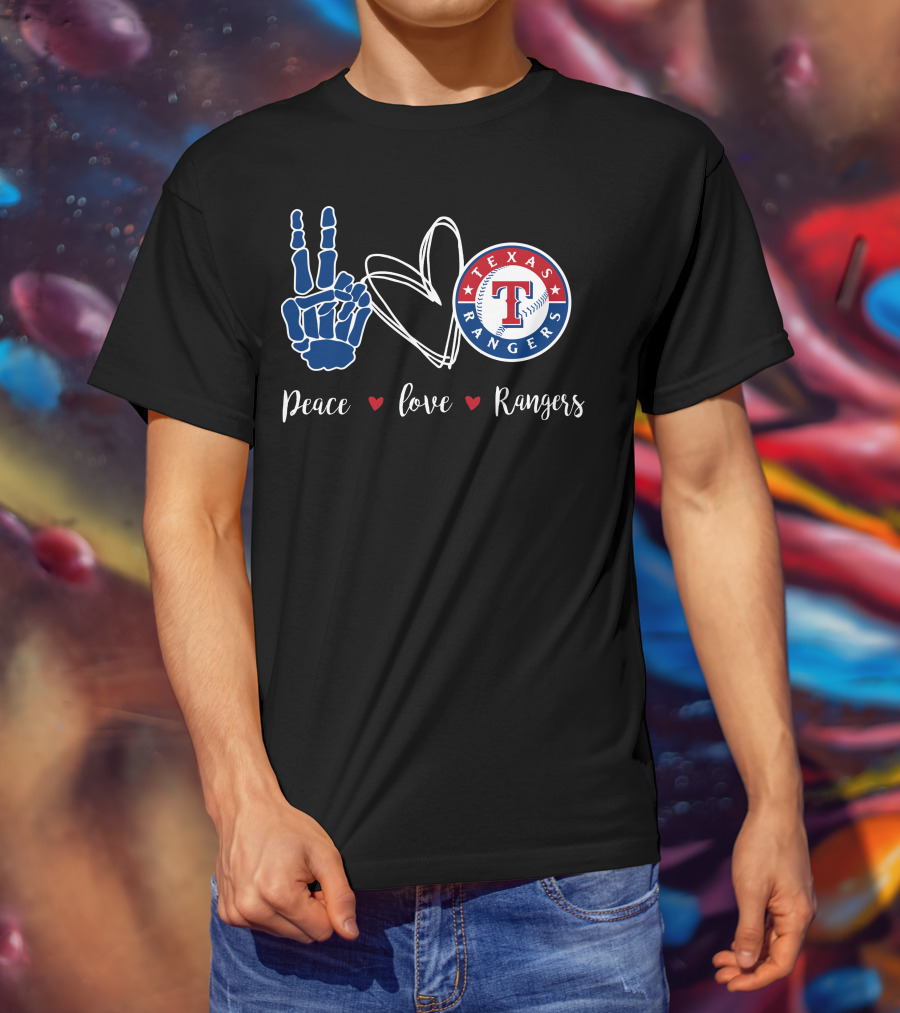 Peace Love Texas Rangers T-Shirt