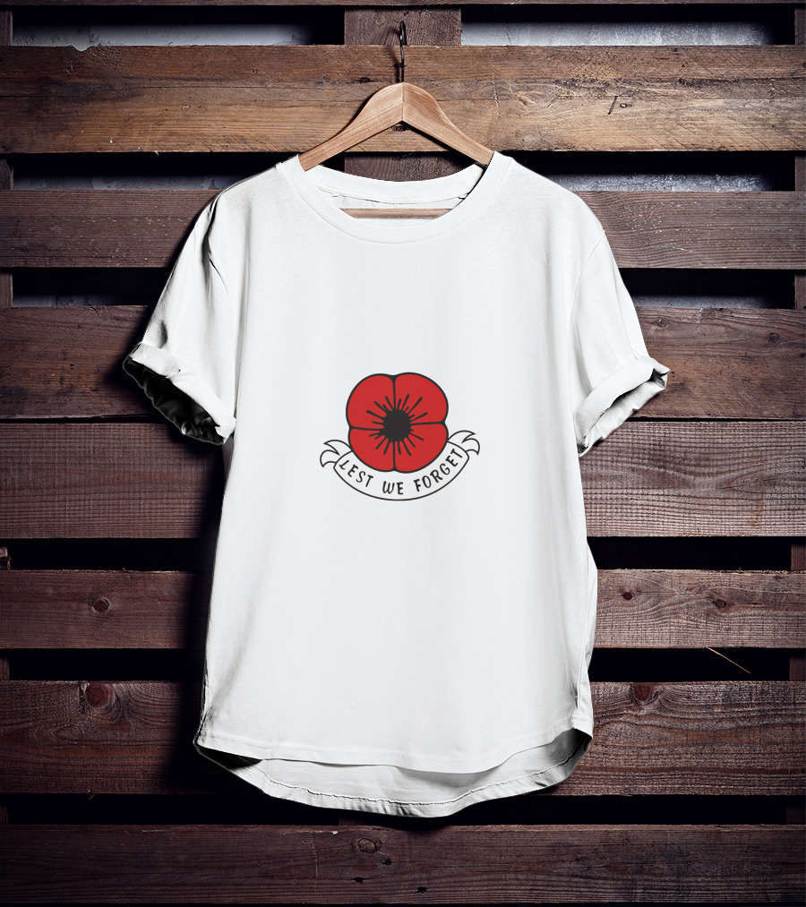 Lest We Forget Remembrance Poppy T-Shirt