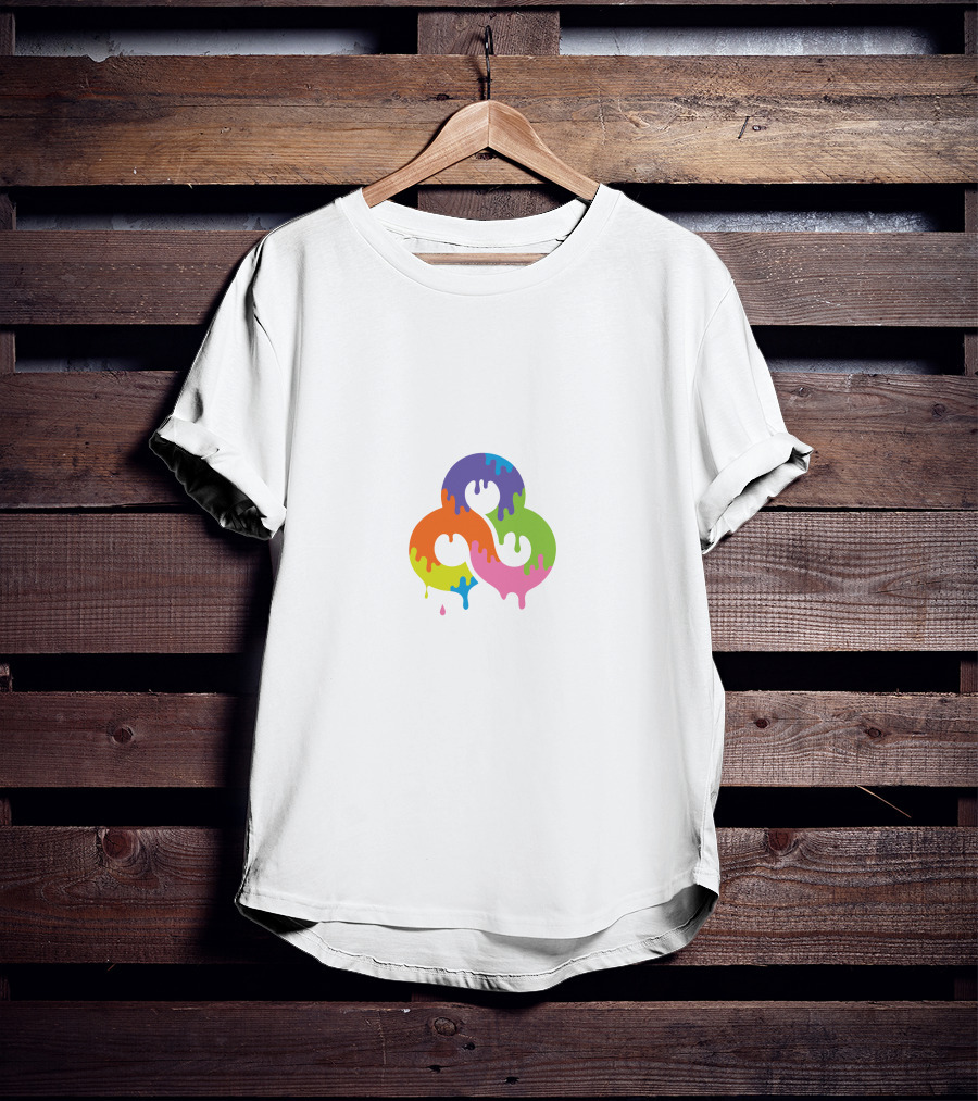 Bonnaroo Colorful Dripping Interlocking Circles T-Shirt