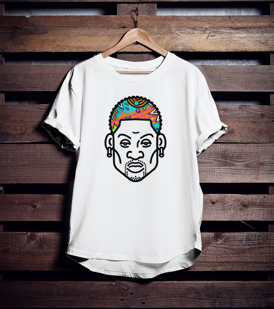 Dennis Rodman Colorful Hair T-Shirt