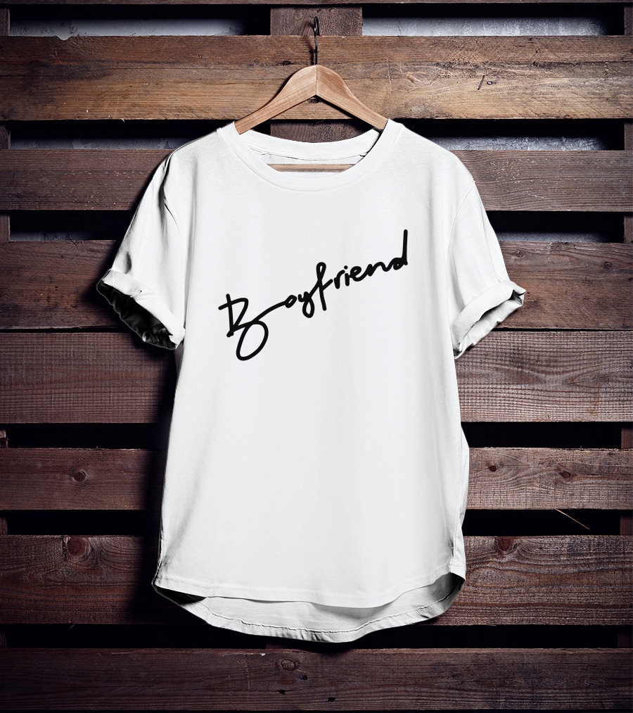Boyfriend Text Minimalist Fashion T-Shirt