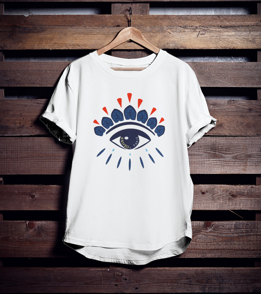 Kenzo Eye Paris Bold Graphic Motif T-Shirt