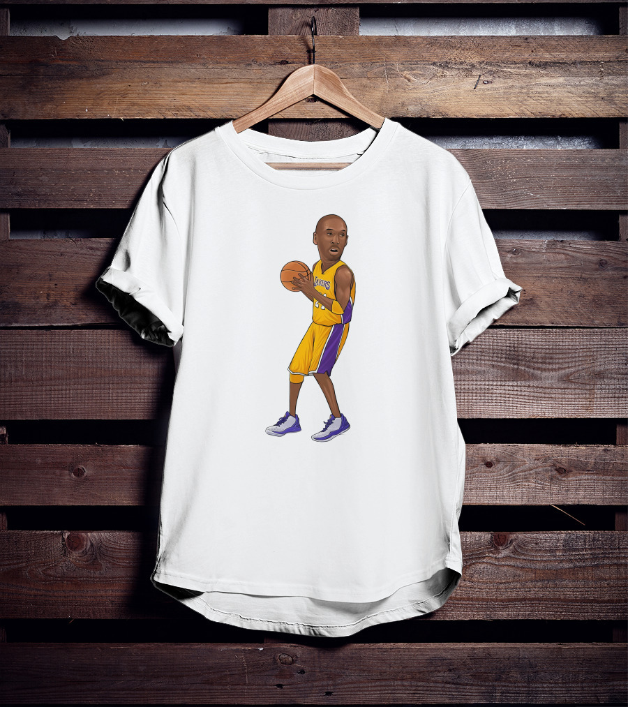 Lakers Kobe Basketball Player In Action T-Shirt