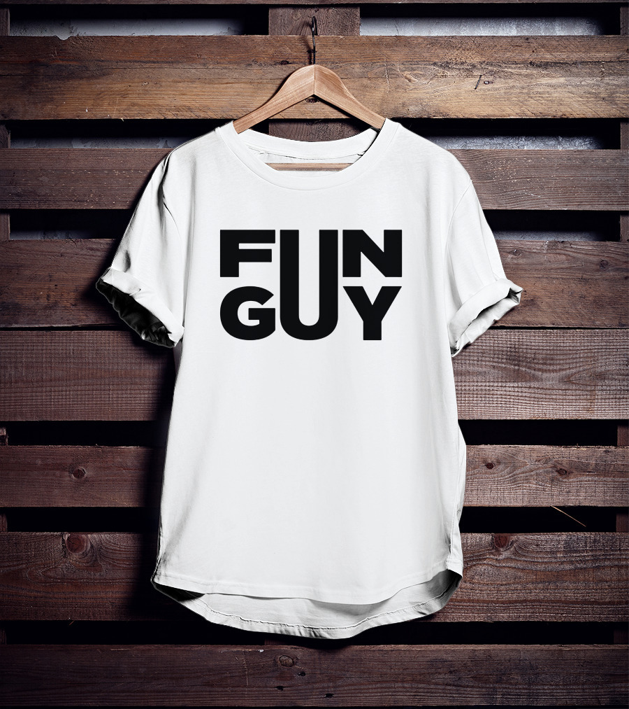 FUN GUY Text Bold Uppercase Letters T-Shirt