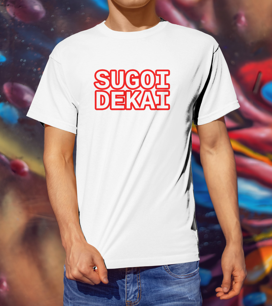 Sugoi Dekai Text Design Uzaki-chan Wa Asobitai Anime Reference T-Shirt