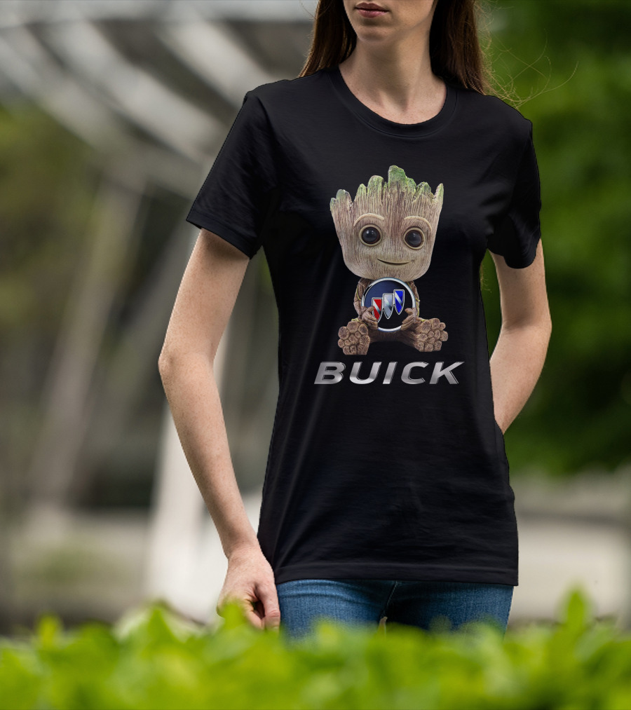 BUICK Baby Groot Holding Emblem T-Shirt