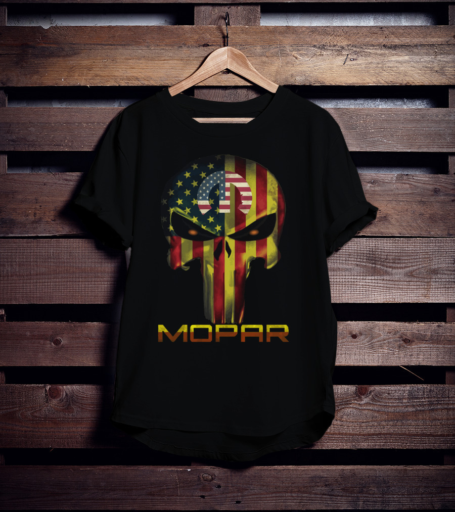 MOPAR American Flag Skull T-Shirt