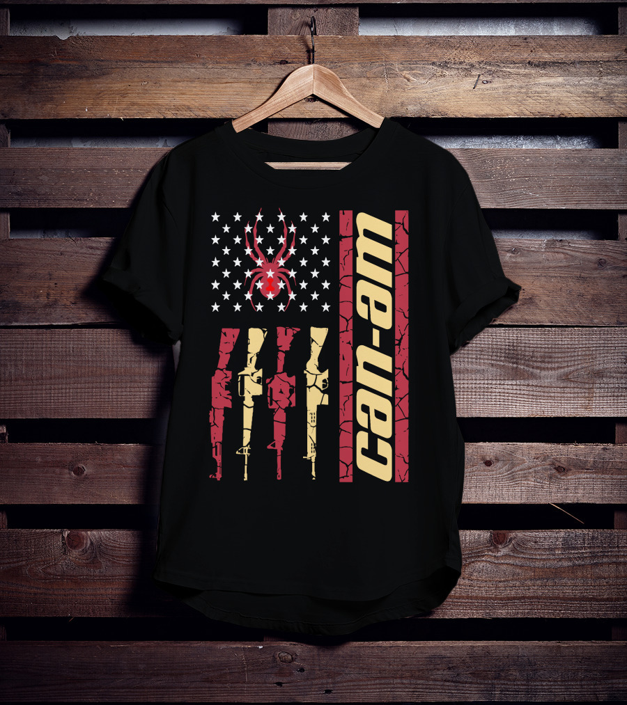CAN-AM Spider Rifle American Flag T-Shirt
