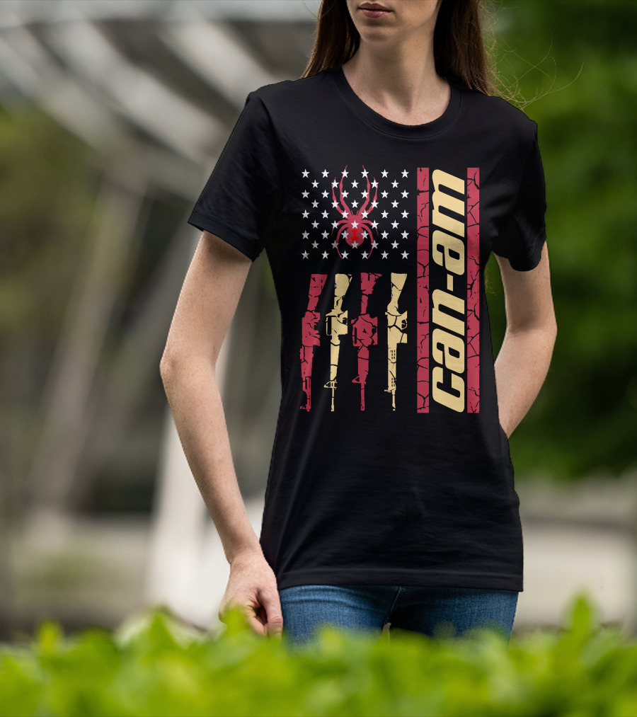 CAN-AM Spider Rifle American Flag T-Shirt