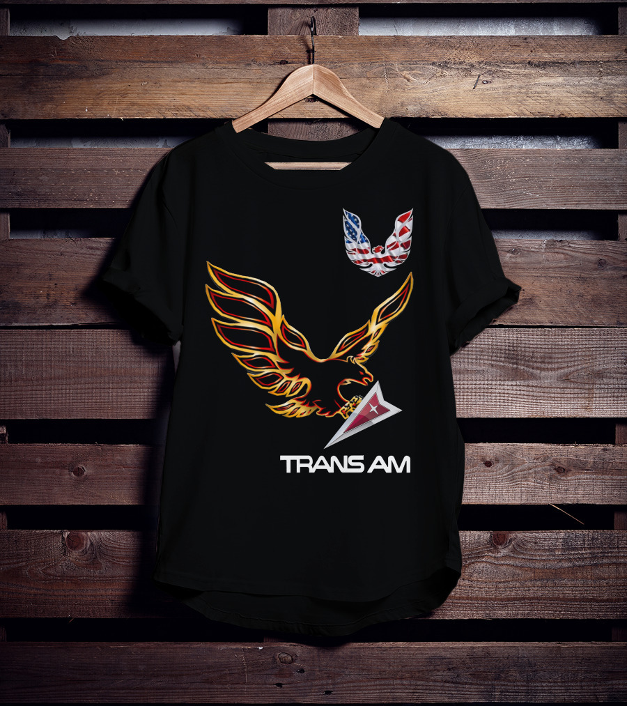 TRANSAM Firebird Eagle American Flag T-Shirt