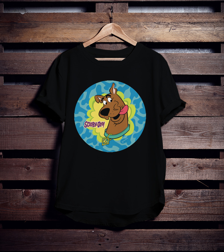 Scooby-Doo Winking Face In Blue And Green T-Shirt