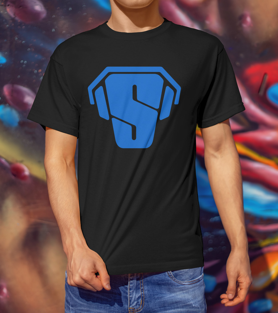 RS Blue Spartan Helmet Emblem T-Shirt
