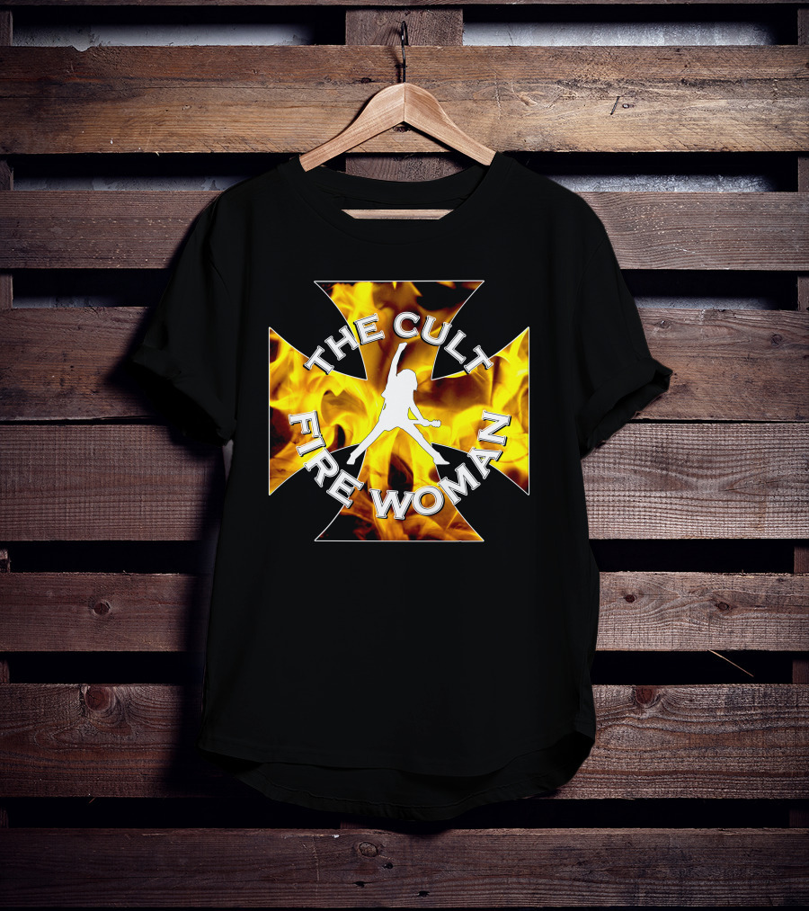 The Cult Fire Woman Flames Emblem T-Shirt